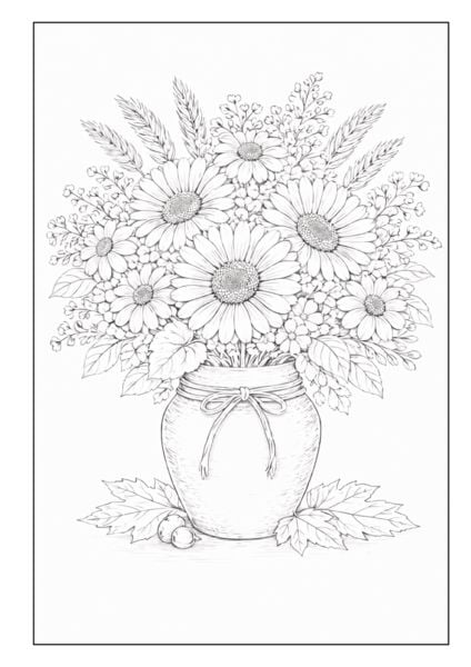 Produktbild: Blumenstr&auml;u&szlig;e &ndash; Blumen Malbuch f&uuml;r Erwachsene mit 50 sch&ouml;nen Ausmalbildern