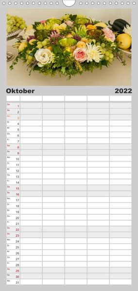Produktbild: Familienplaner Raum f&uuml;r Blumen (Wandkalender 2022 , 21 cm x 45 cm, hoch)