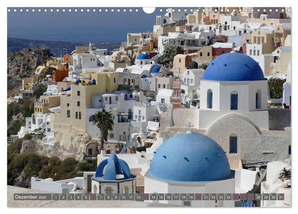 Produktbild: Santorini - Insel ewiger Liebe (Wandkalender 2026 DIN A3 quer), CALVENDO Monatskalender