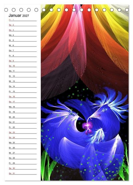 Produktbild: Textile Gewebekunst (Tischkalender 2027 DIN A5 hoch), CALVENDO Monatskalender