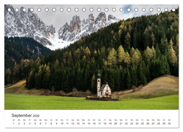 Produktbild: Ein Spaziergang in den Dolomiten (Tischkalender 2026 DIN A5 quer), CALVENDO Monatskalender