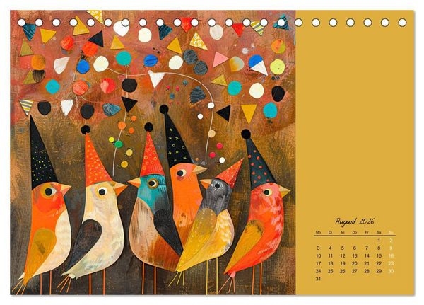 Produktbild: Wenn Tiere feiern (Tischkalender 2026 DIN A5 quer), CALVENDO Monatskalender