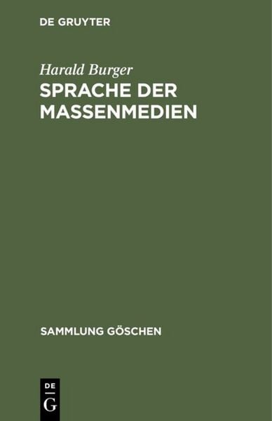 Produktbild: Sprache der Massenmedien