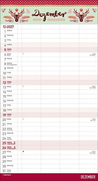 Produktbild: Familienplaner Vintage Zetteltasche 2027