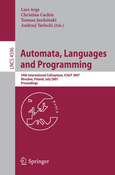 Produktbild: Automata, Languages and Programming