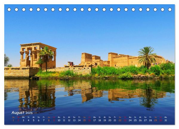 Produktbild: Zwischen Luxor und Abu Simbel - Eine Reise durch die Dynastien (Tischkalender 2026 DIN A5 quer), CALVENDO Monatskalender