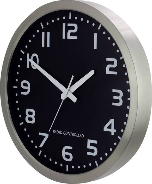 Produktbild: M601508 Funk Wanduhr 40cm Aluminium