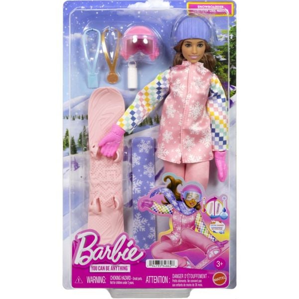 Produktbild: Barbie Snowboarderin Spielset