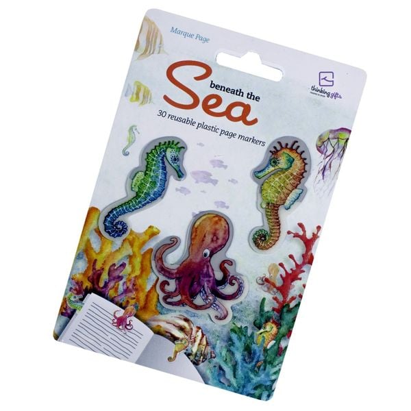 Produktbild: Stikki Marks Mini-Lesezeichen &bdquo;Under the Ocean&ldquo; &ndash; 30 selbsthaftende Marker