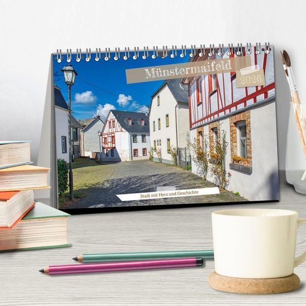 Produktbild: M&uuml;nstermaifeld - Stadt mit Herz und Geschichte (Tischkalender 2026 DIN A5 quer), CALVENDO Monatskalender