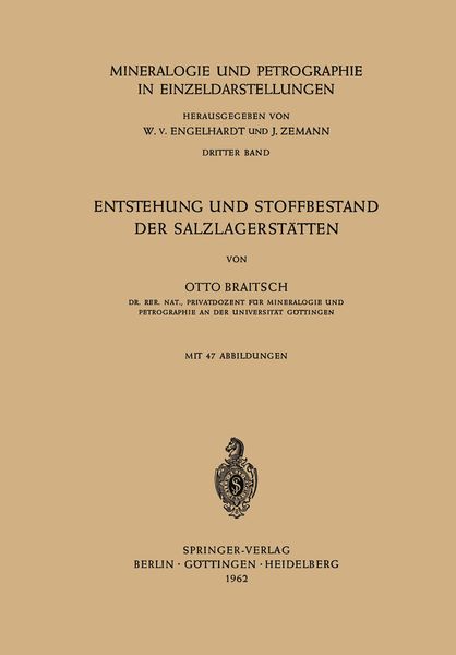 Produktbild: Entstehung und Stoffbestand der Salzlagerst&auml;tten