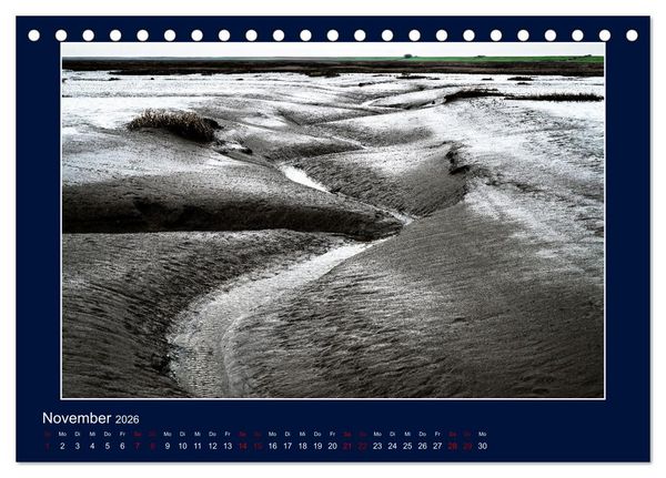 Produktbild: Wolken, Watt und Wellen. Fotografische Impressionen vom Jadebusen. (Tischkalender 2026 DIN A5 quer), CALVENDO Monatskalender