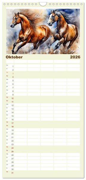 Produktbild: Familienplaner 2026 - Elegant und anmutig mit 5 Spalten (Wandkalender, 21 x 45 cm) CALVENDO