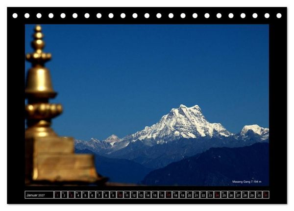 Produktbild: Bhutan Druk Yul 2027 (Tischkalender 2027 DIN A5 quer), CALVENDO Monatskalender