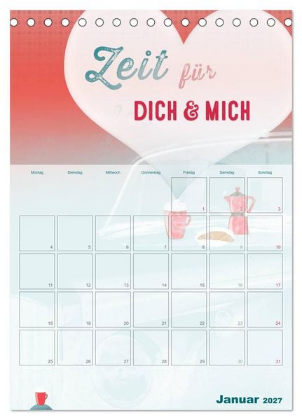 Produktbild: Liebe macht gl&uuml;cklich (Tischkalender 2027 DIN A5 hoch), CALVENDO Monatskalender