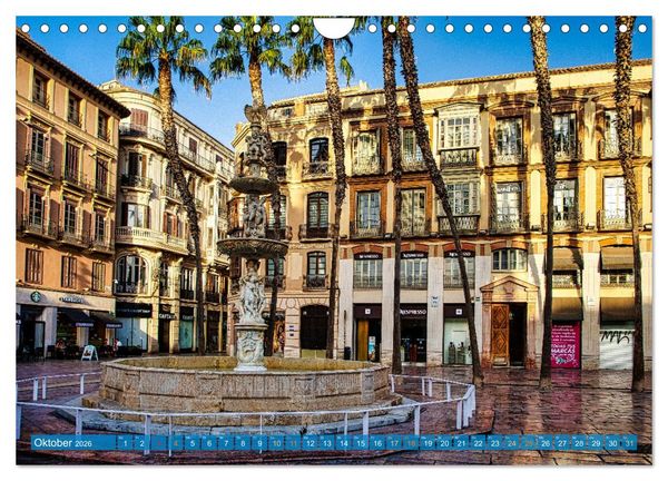 Produktbild: Malaga Highlights der Stadt an der Costa del Sol (Wandkalender 2026 DIN A4 quer), CALVENDO Monatskalender
