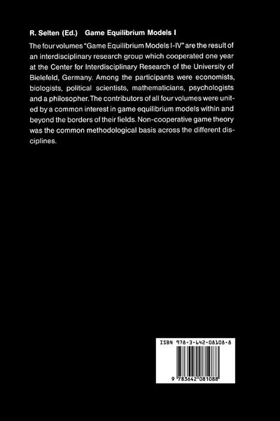 Produktbild: Game Equilibrium Models I