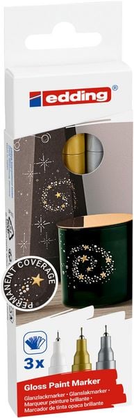 Produktbild: edding 780 Glanzlackmarker 3er Set metallic