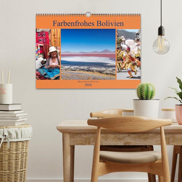 Produktbild: Farbenfrohes Bolivien (Wandkalender 2026 DIN A3 quer), CALVENDO Monatskalender