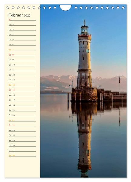 Produktbild: Deutsche Leuchtt&uuml;rme - maritimer Geburtstagsplaner (Wandkalender 2026 DIN A4 hoch), CALVENDO Monatskalender