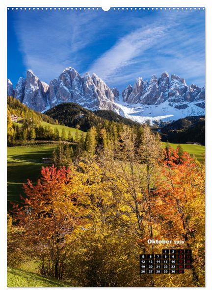 Produktbild: Dolomiten - Reise um die bleichen Berge zu entdecken (hochwertiger Premium Wandkalender 2026 DIN A2 hoch), Kunstdruck in Hochglanz