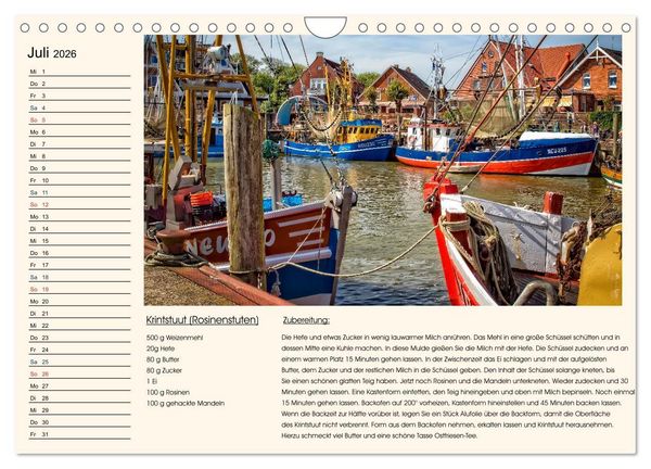 Produktbild: Ostfriesland kochen wie fr&uuml;her (Wandkalender 2026 DIN A4 quer), CALVENDO Monatskalender