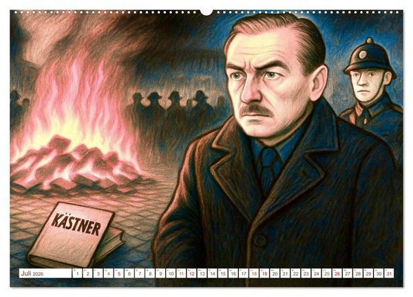 Produktbild: Erich K&auml;stner (hochwertiger Premium Wandkalender 2026 DIN A2 quer), Kunstdruck in Hochglanz