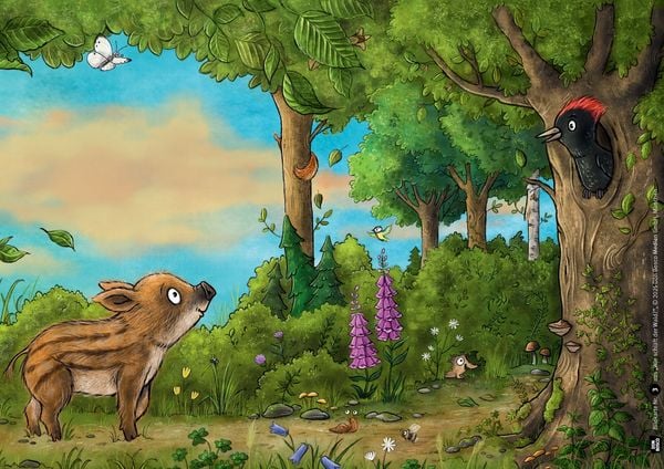 Produktbild: Wie schl&auml;ft der Wald? Kamishibai Bildkartenset