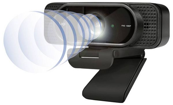 Produktbild: LogiLink UA0381 Full HD-Webcam Klemm-Halterung, Mikrofon