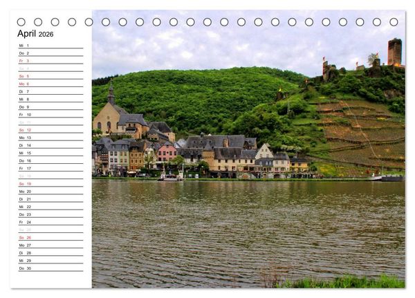 Produktbild: Der wundersch&ouml;nen Mosel entlang &ndash; Von Koblenz bis Trier (Tischkalender 2026 DIN A5 quer), CALVENDO Monatskalender