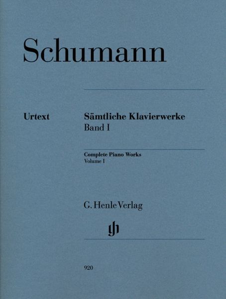 Produktbild: Robert Schumann - S&auml;mtliche Klavierwerke, Band I