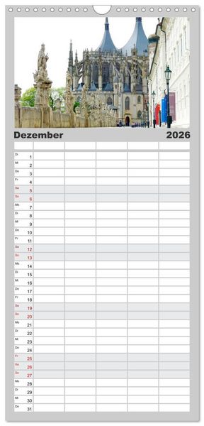 Produktbild: Familienplaner 2026 - Sch&ouml;nes Tschechien - Eine Rundreise mit 5 Spalten (Wandkalender, 21 x 45 cm) CALVENDO