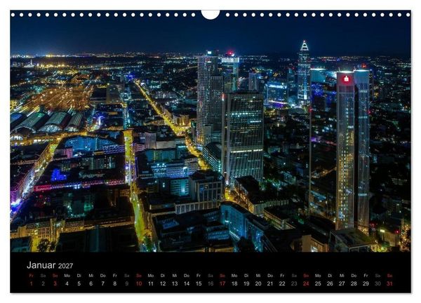 Produktbild: Frankfurt Skylights 2027 (Wandkalender 2027 DIN A3 quer), CALVENDO Monatskalender