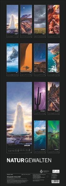Produktbild: Naturgewalten Vertical Kalender 2027