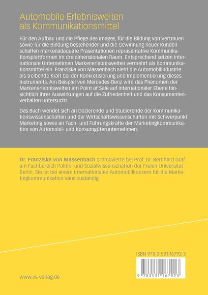Produktbild: Automobile Erlebniswelten als Kommunikationsmittel
