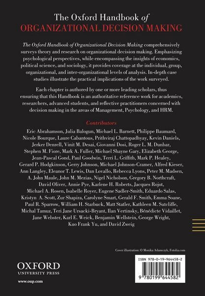 Produktbild: The Oxford Handbook of Organizational Decision Making