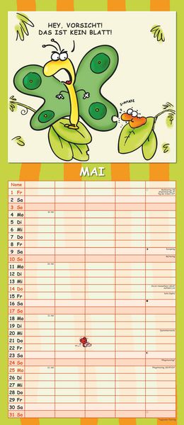 Produktbild: Lach mal wieder... 2026 Familienplaner - Familienkalender - Wandkalender - 19,5x45