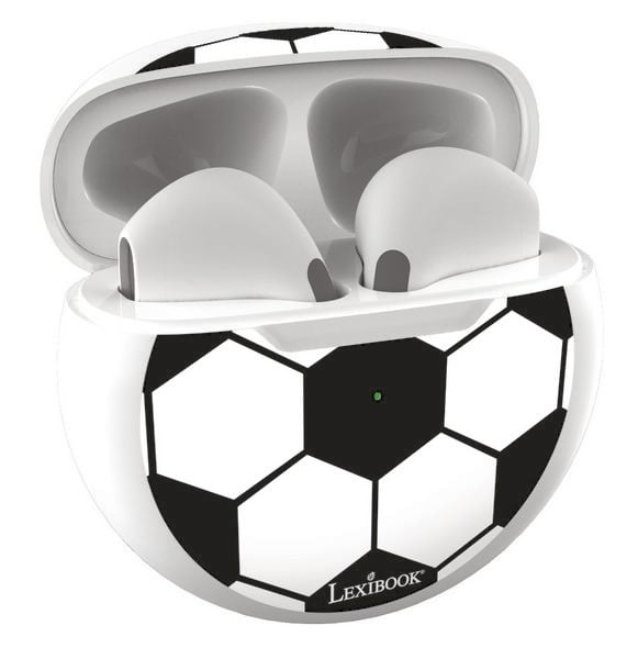 Produktbild: Fu&szlig;ball-Bluetooth-Kopfh&ouml;rer mit Ladecase