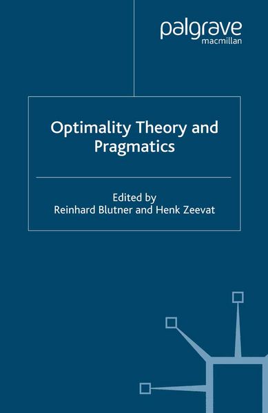 Produktbild: Optimality Theory and Pragmatics