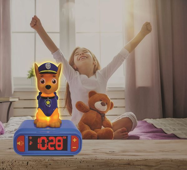 Produktbild: Paw Patrol Wecker ''Chase'' 3D Nachtlicht