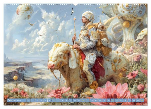 Produktbild: Tierparadies - Tierische Fantasiewelten (hochwertiger Premium Wandkalender 2026 DIN A2 quer), Kunstdruck in Hochglanz