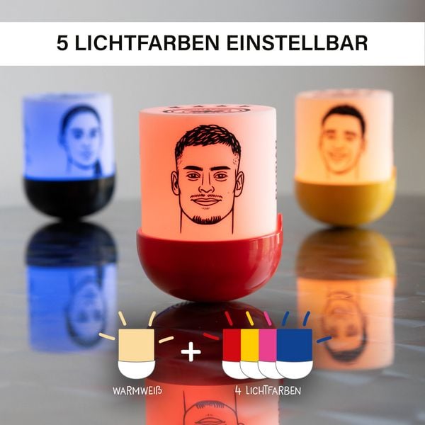 Produktbild: Eggys Mystery Lights x DFB Akku Nachtlicht Sammelbox mit praktischem Anh&auml;nger