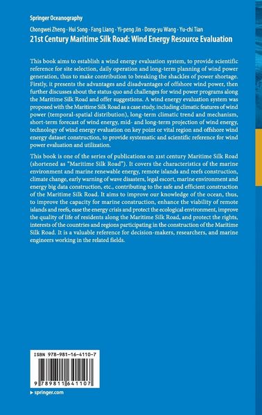 Produktbild: 21st Century Maritime Silk Road: Wind Energy Resource Evaluation