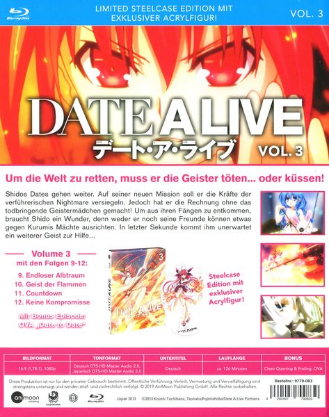 Produktbild: DATE A LIVE Vol.3 (Steelcase Edition)