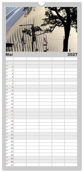 Produktbild: Familienplaner 2027 - NEW YORK visions mit 5 Spalten (Wandkalender, 21 x 45 cm) CALVENDO