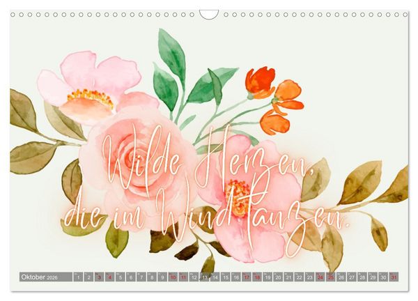 Produktbild: Flower Romance - Romantischer Bl&uuml;tenzauber (Wandkalender 2026 DIN A3 quer), CALVENDO Monatskalender