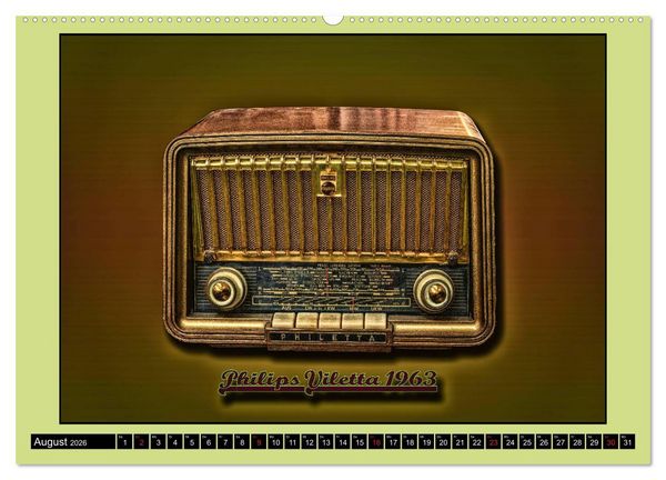 Produktbild: RADIO LEGENDEN (hochwertiger Premium Wandkalender 2026 DIN A2 quer), Kunstdruck in Hochglanz