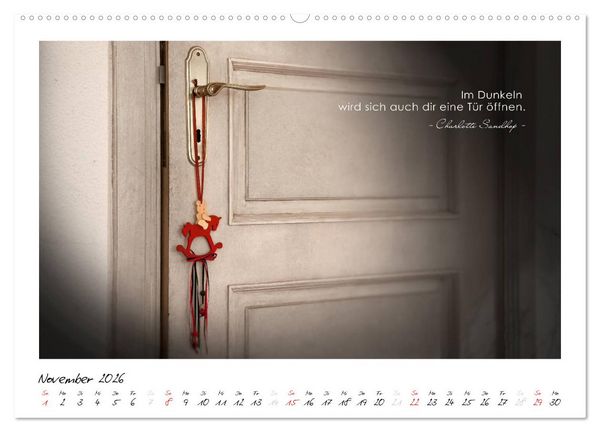 Produktbild: Mit guten Gedanken durch das Jahr (hochwertiger Premium Wandkalender 2026 DIN A2 quer), Kunstdruck in Hochglanz