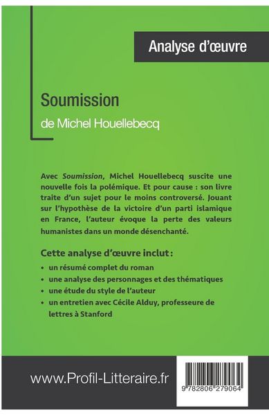 Produktbild: Soumission de Michel Houellebecq (Analyse approfondie)