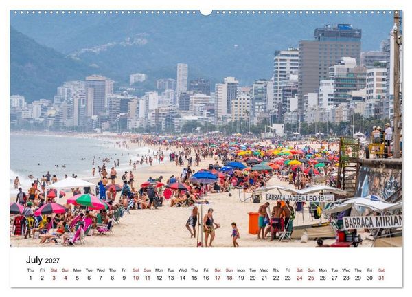 Produktbild: RIO DE JANEIRO Contrasts. Colors. Light. (Wall Calendar 2027 DIN A2 landscape), CALVENDO 12 Month Wall Calendar